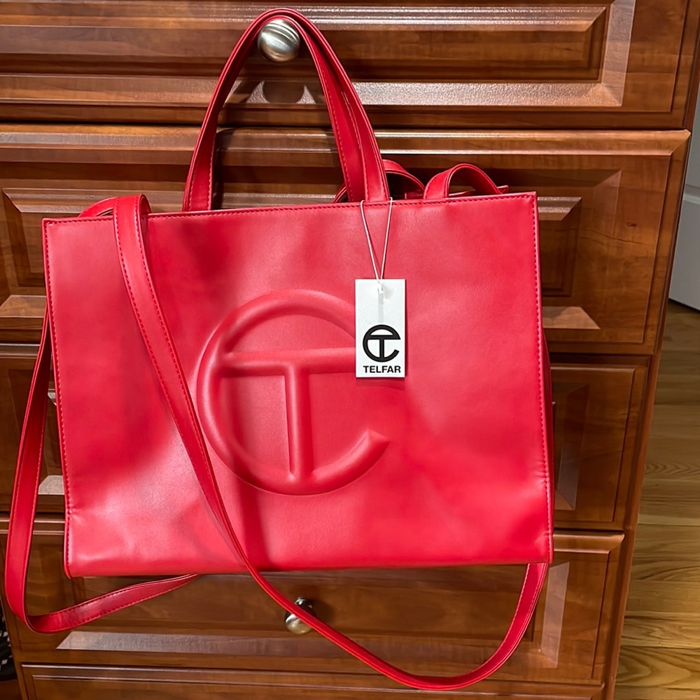 Telfar Medium Shopper Red
